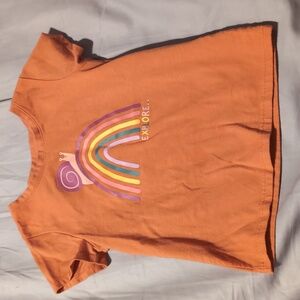 Girls Garanimals snail/rainbow short sleeve t shirt, size 2T